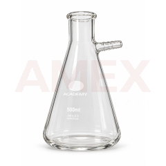 Balon de filtrare Kitasato NOVARLI cu racord lateral din sticla, 500 ml