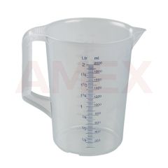 Cana de masurare industriala Burkle din PP, cu maner inchis, 2000 ml