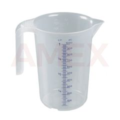 Cana de masurare industriala stivuibila Burkle din PP, cu maner deschis, 1000 ml