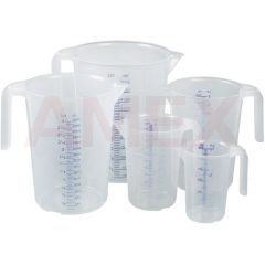 Cana de masurare industriala stivuibila Burkle din PP, cu maner deschis, 2000 ml