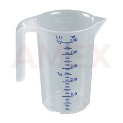 Cana de masurare industriala stivuibila Burkle din PP, cu maner deschis, 500 ml