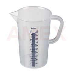 Cana gradata Burkle din PP, cu maner, scala albastra, 1000 ml