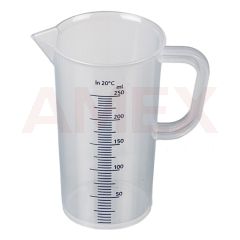 Cana gradata Burkle din PP, cu maner, scala albastra, 250 ml