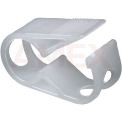 Clema pentru furtun Burkle Squeeze-Fix din POM, alba, pentru Ø 1-5 mm