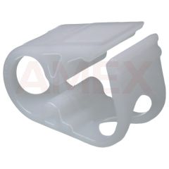 Clema pentru furtun Burkle Squeeze-Fix din POM, alba, pentru Ø 3-10 mm
