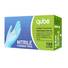 Manusi de examinare Qube Medical din nitril, L 240 mm, marime L, 100 buc