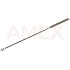 Microspatula cu lingurita Burkle din otel inoxidabil AISI 304, dreptunghiulara, 150 mm, 0.07 ml