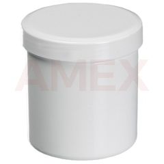 Recipient cu capac filetat Burkle din polipropilena, alb, 250 ml