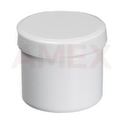 Recipient cu capac filetat Burkle din polipropilena, alb, 90 ml