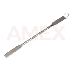 Spatula dubla Burkle Chattaway din otel inoxidabil, capete drept/rotund curbat, 150 mm