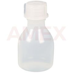 Sticla cu gat ingust Burkle din LDPE transparent, cu capac filetat GL 14, 20 ml