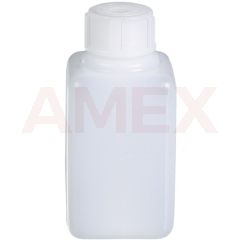 Sticla patrata Burkle cu baza patrata si gat ingust din HDPE, GL 18, 50 ml