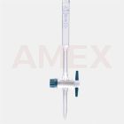 Biureta manuala Mohr ISOLAB cu robinet din PTFE, 25 ml, clasa AS