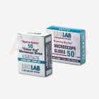 Lame pentru microscop ISOLAB, model economic, margini slefuite 90°, 50 bucati