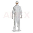 Salopeta ROTH TYVEK IsoClean IC 193 DS, cu gluga si botosi, alba, marime M, 20 buc